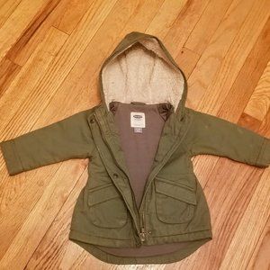 Old Navy | Army Green Parka Jacket | Toddler | Zipper & Snaps Size: 12-18 months